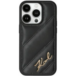 Kup Etui Karl Lagerfeld KLHCP15XPQDSMGK Apple iPhone 15 Pro Max kemény tok Diagonális Steppelt Írás fekete/black - KLD2110 - {ean13} - Sklep Home Screen