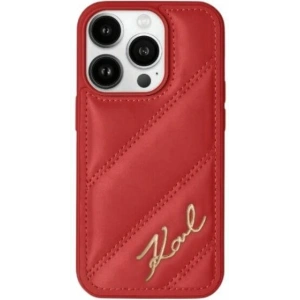Kup Etui Karl Lagerfeld KLHCP15XPQDSMGR Apple iPhone 15 Pro Max kemény tok Diagonális Steppelt Felirat piros/red - KLD2112 - {ean13} - Sklep Home Screen