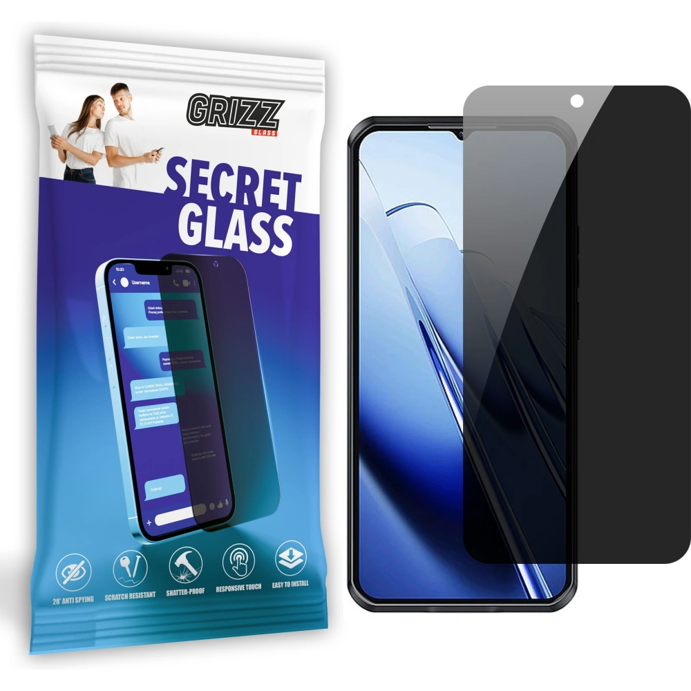 Matowe szkło prywatyzujące GrizzGlass SecretGlass do Oukitel WP52