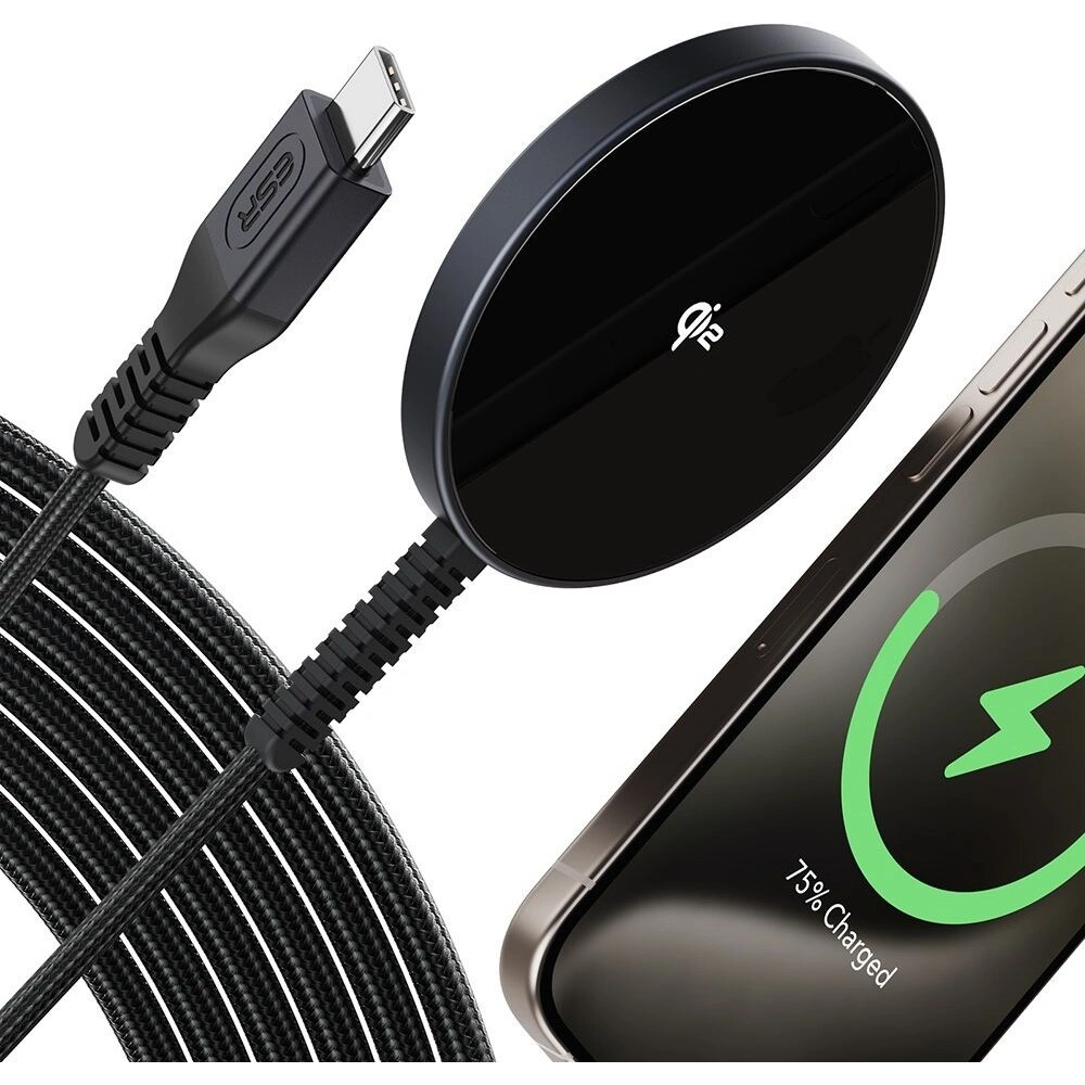 Ładowarka indukcyjna ESR HaloLock QI2 Mini Magnetic MagSafe Wireless Charger 15W Black