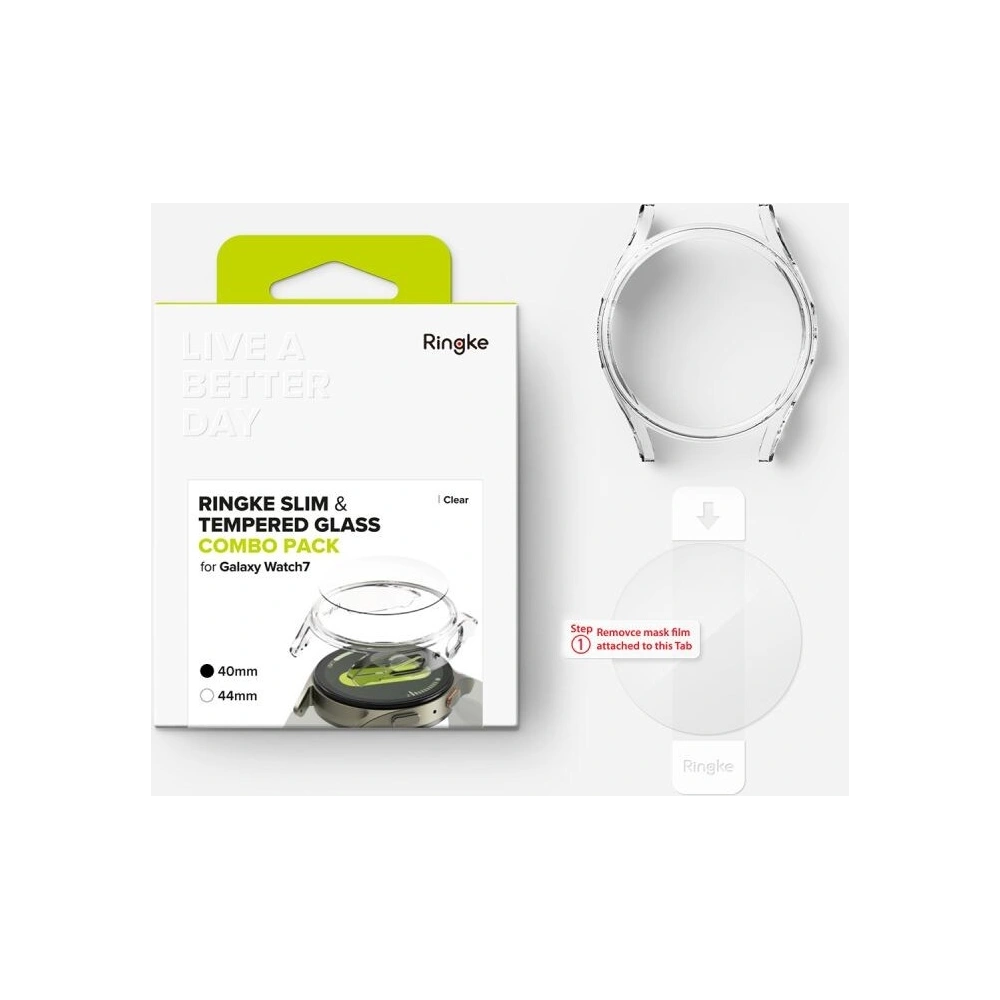 Etui + szkło Ringke Slim & Tempered Glass Galaxy Watch 7 40mm Clear