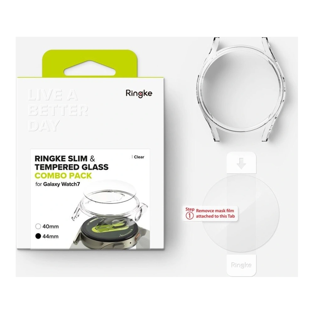 Etui + szkło Ringke Slim & Tempered Glass Galaxy Watch 7 44mm Clear