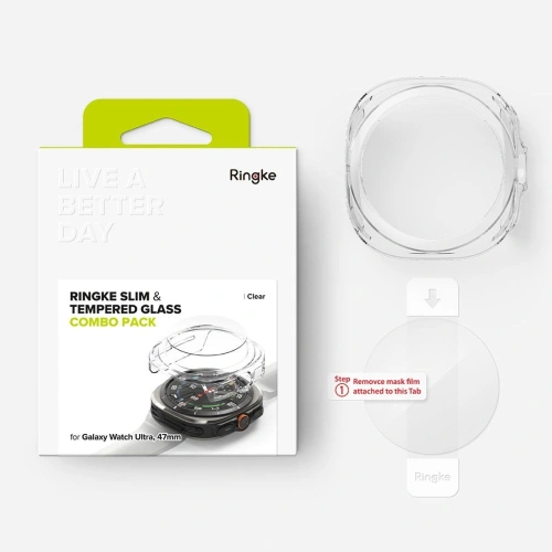 Buy Ringke Slim & Tempered Glass Galaxy Watch Ultra 47mm Clear - RGK1999 - {ean13} - Home Screen Store Europe
