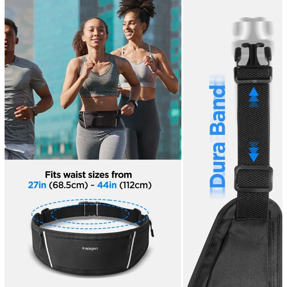 Saszetka na pas Spigen A710 Dynamic Shield Waist Bag Black