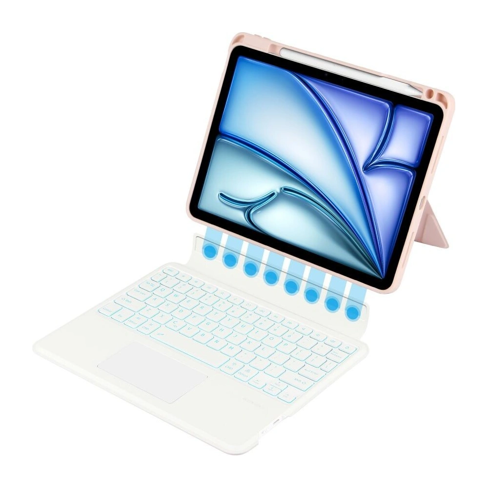 Etui Tech-Protect SmartCase Mag Pen + Keyboard Apple iPad Air 10.9 2020/2022 (4. i 5. gen) / iPad Air 11 2024 (6. gen) Pink
