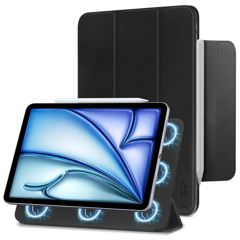 Etui Tech-Protect SmartCase Magnetic Apple iPad Air 10.9 2020/2022 (4. i 5. generacji) / iPad Air 11 2024 (6. generacji) Black