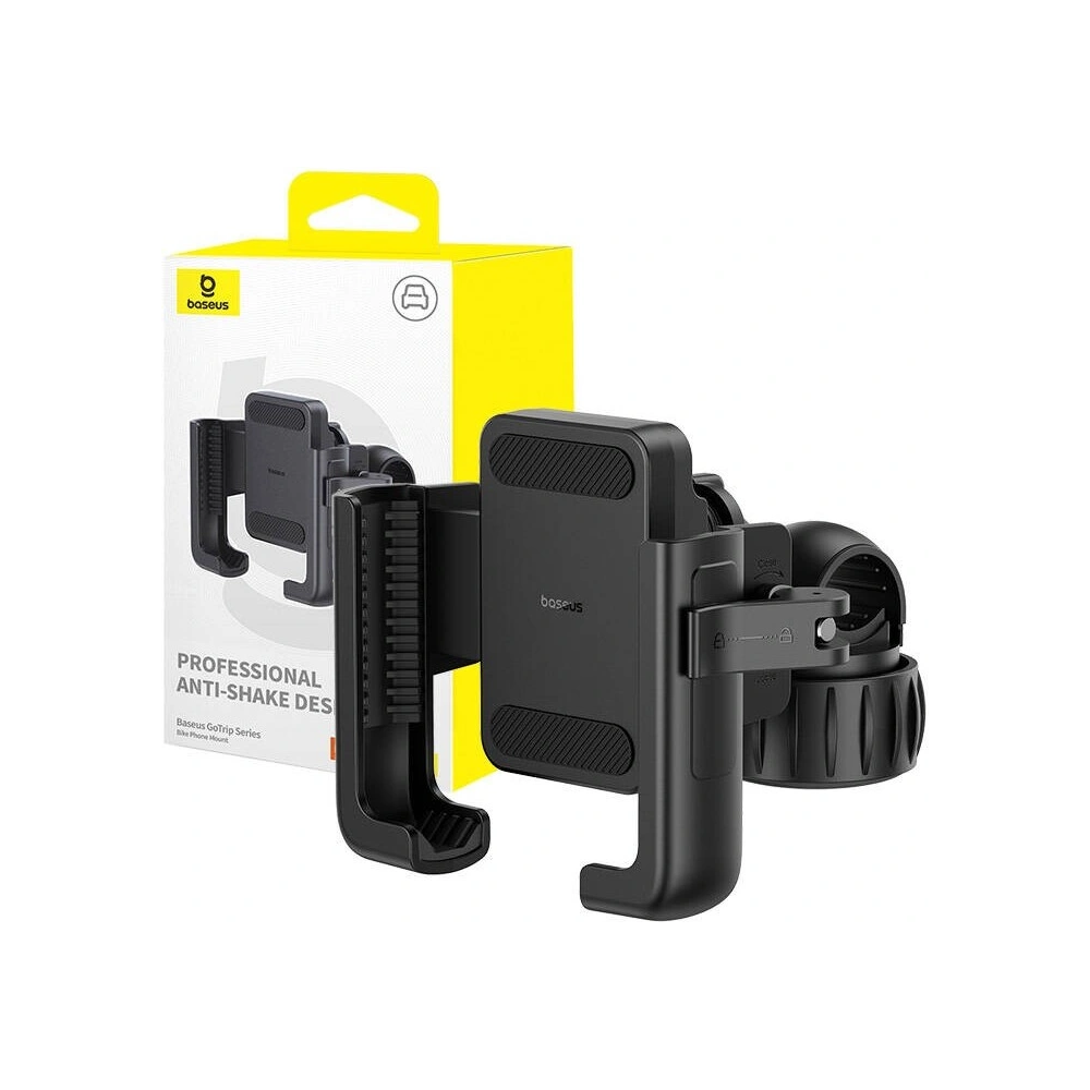 Uchwyt rowerowy Baseus GoTrip na telefon (czarny)