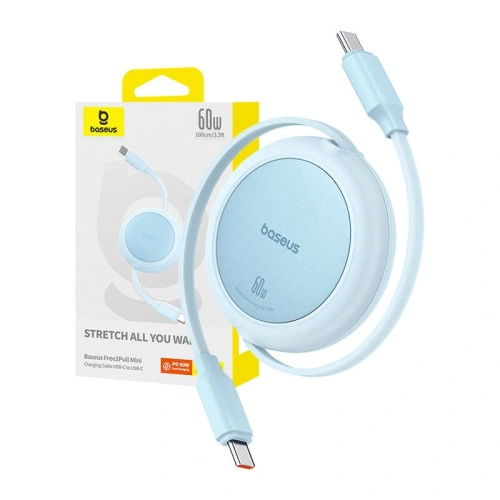 Kup Kabel Baseus Free2Pull Mini USB-C / USB-C, 60W, 1m (niebieski) - BSU4913 - {ean13} - Sklep Home Screen