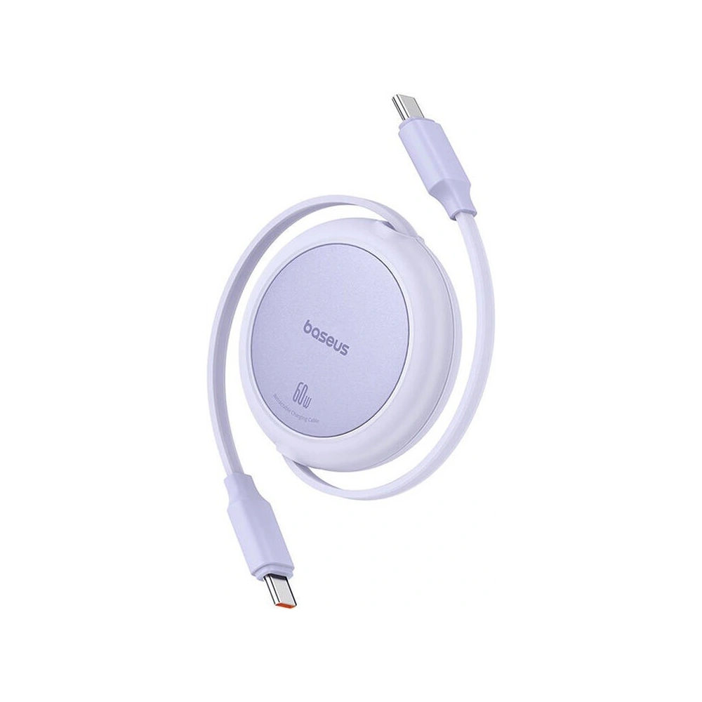 Kabel Baseus Free2Pull Mini USB-C / USB-C, 60W, 1m (fioletowy)