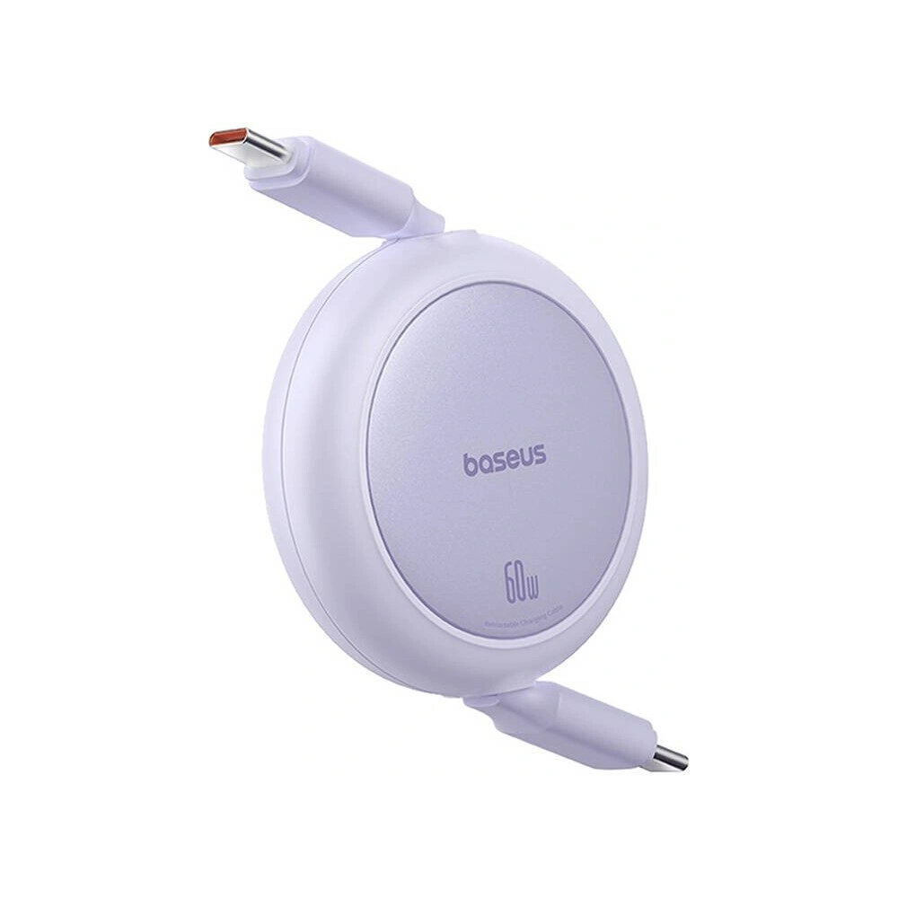 Kabel Baseus Free2Pull Mini USB-C / USB-C, 60W, 1m (fioletowy)