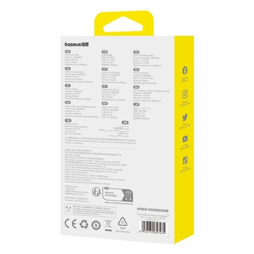 Kup Kábel Baseus Free2Pull Mini USB-C / USB-C, 60W, 1m (lila) - BSU4914 - {ean13} - Sklep Home Screen