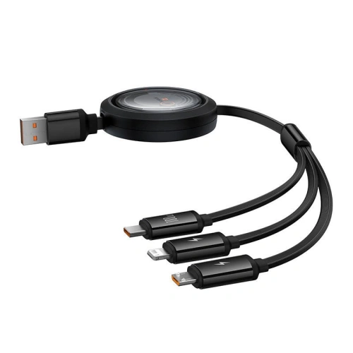Kup Kábel 3w1 Baseus Free2Draw USB/A / microUSB, Lightning, USB-C, 100W, 1.1 m (fekete) - BSU4915 - {ean13} - Sklep Home Screen