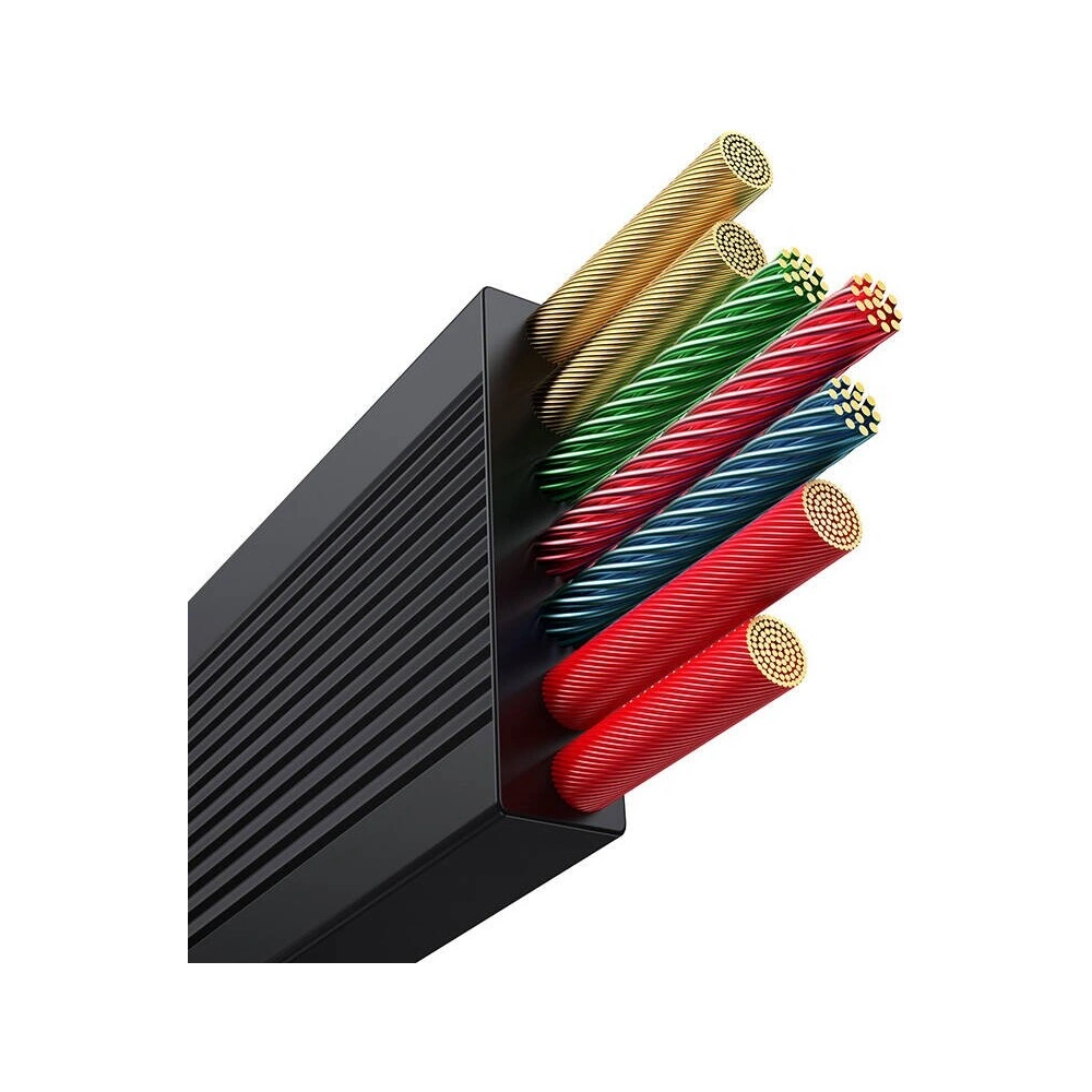 Kabel 3w1 Baseus Free2Draw USB/A / microUSB,Lightning,USB-C, 100W, 1.1 m (czarny)