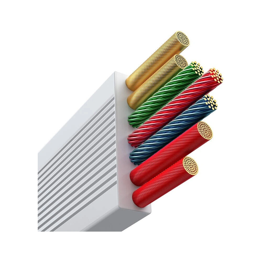 Kabel 3w1 Baseus Free2Draw USB-A / microUSB,Lightning,USB-C, 100W, 1.1 m (biały)