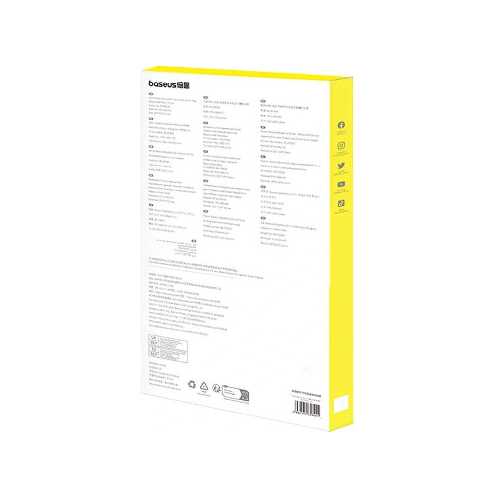 Uniwersalne wodoodporne etui Baseus DeepDive IPX8 (czarny)