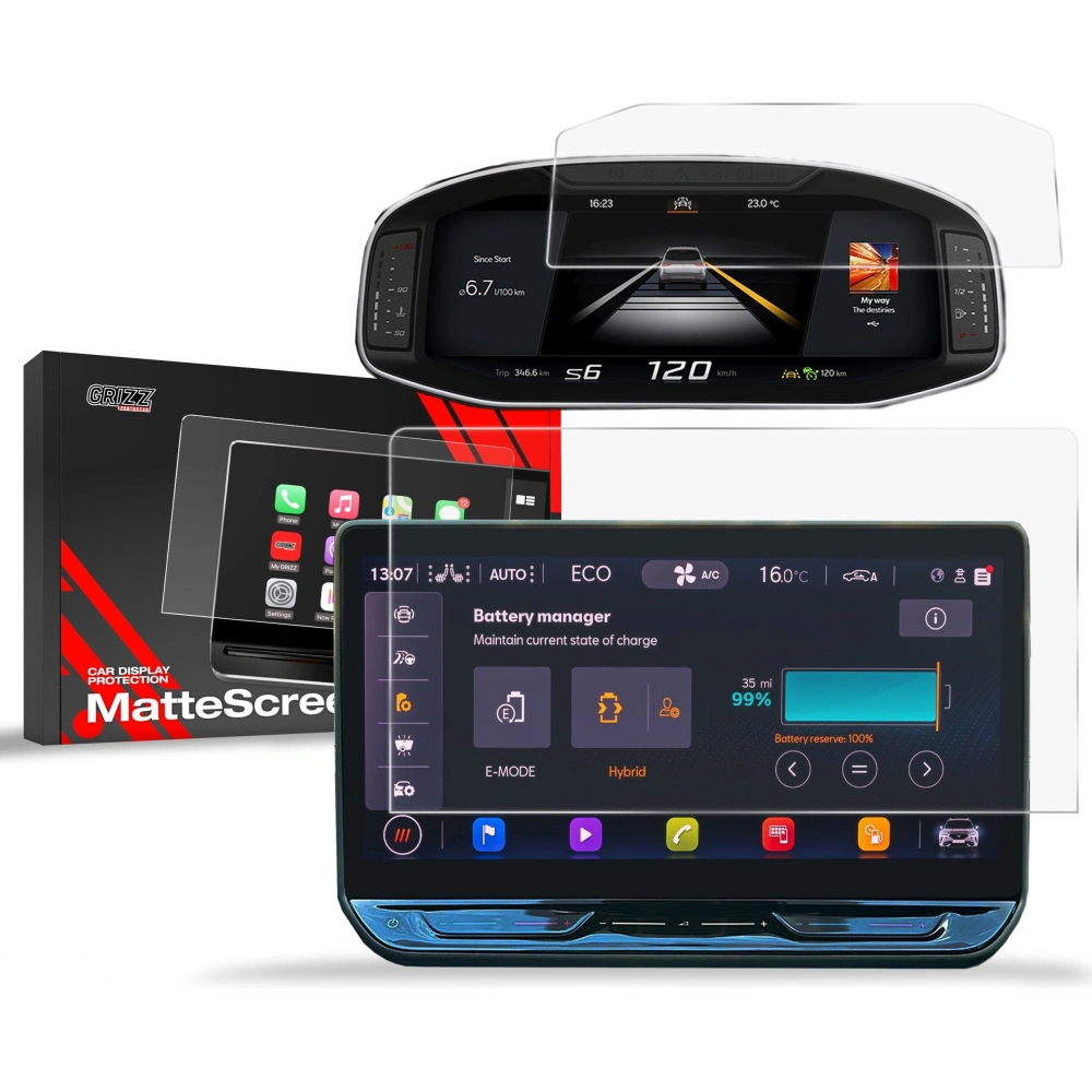 Folia matowa GrizzGlass CarDisplay Protection do Cupra Formentor 12,9" 2024-2025 [2w1]