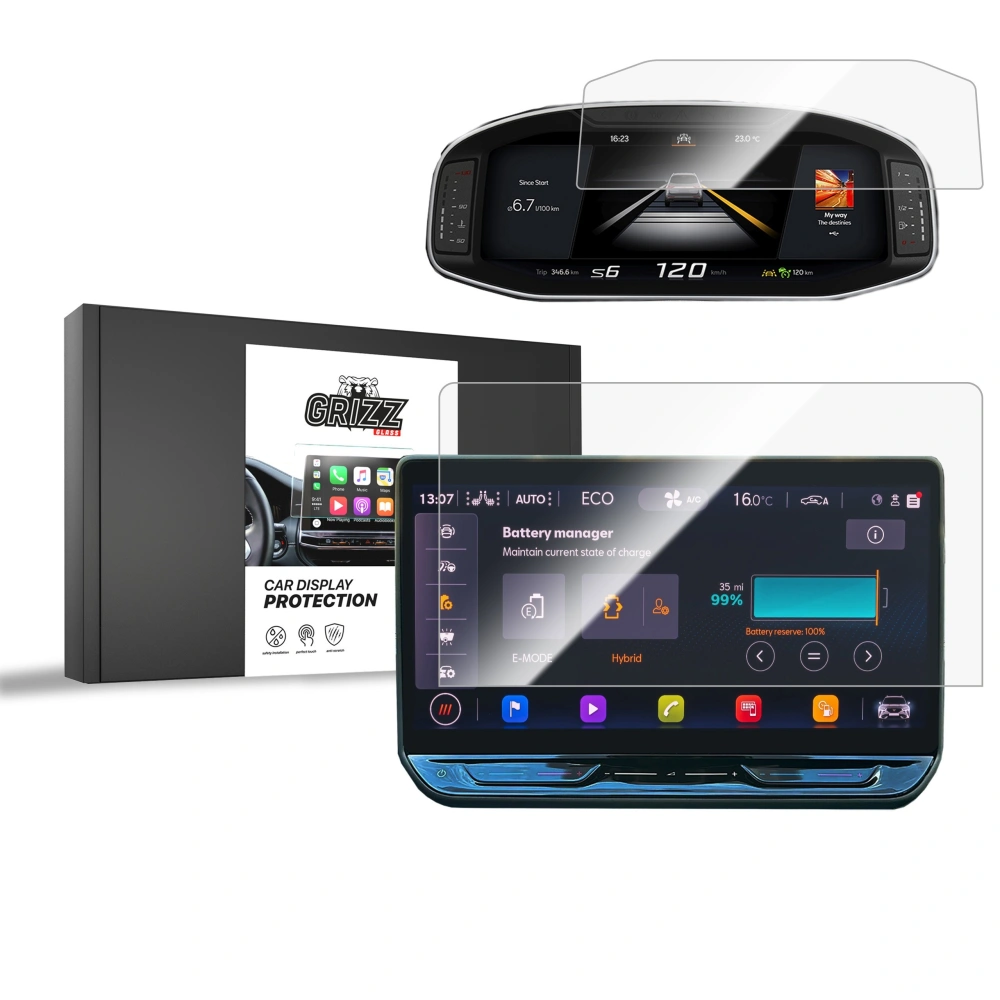 Folia ceramiczna GrizzGlass CarDisplay Protection do Cupra Leon 12,9" 2024-2025 [2w1]