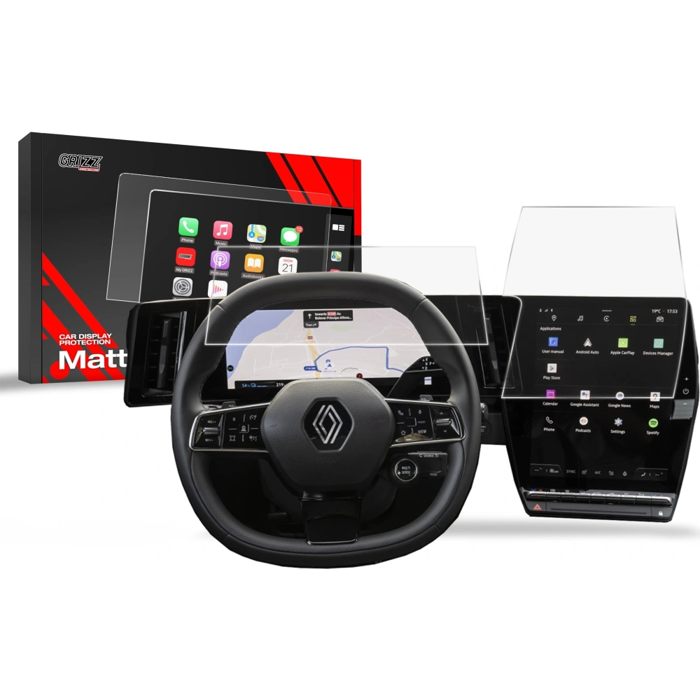 Folia matowa GrizzGlass CarDisplay Protection do Renault Espace 12" 2024-2025 [2w1]
