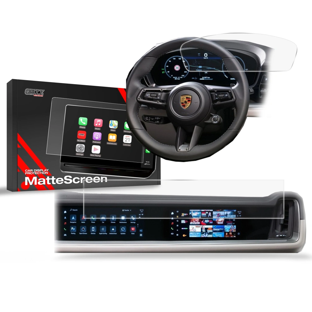 Folia matowa GrizzGlass CarDisplay Protection do Porsche Panamera 3 12,3" + 10,9“ 2024-2025 [2w1]