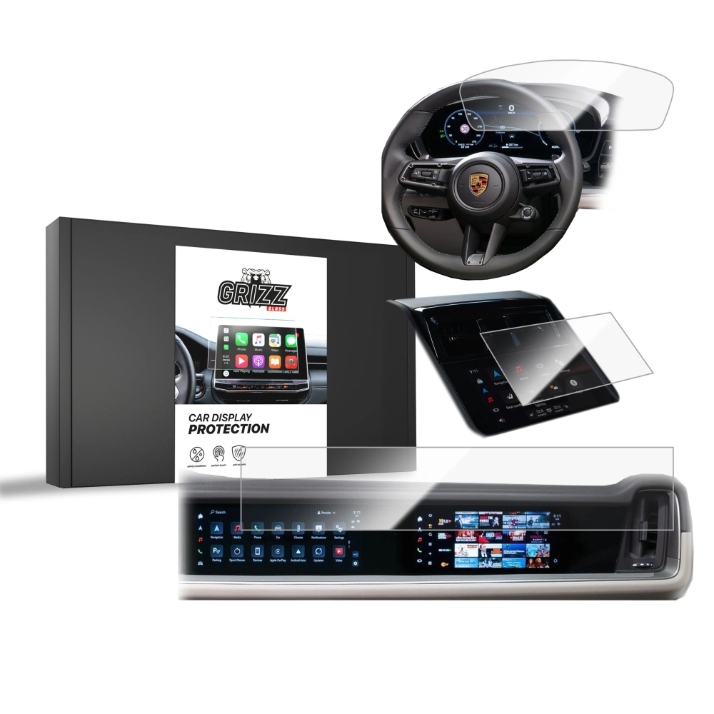 Folia ceramiczna GrizzGlass CarDisplay Protection do Porsche Panamera 3 12,3" + 10,9“ 2024-2025 [3w1]