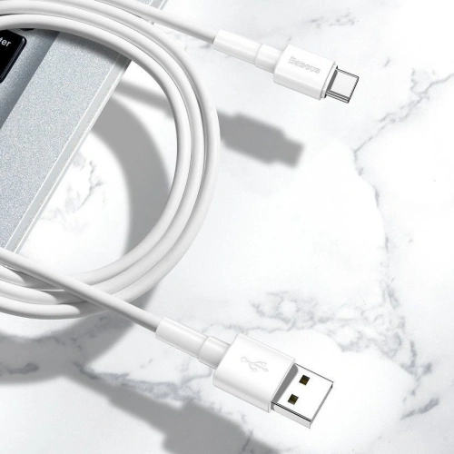 Kup Kabel USB-C Baseus Mini 3A 1m (bílý) - BSU761WHT - {ean13} - Sklep Home Screen