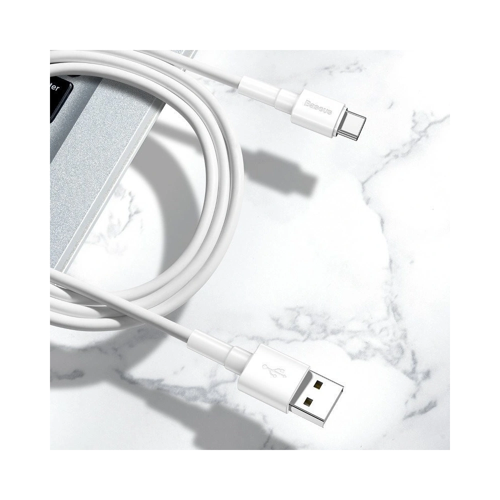 Kabel USB-C Baseus Mini 3A 1m (biały)