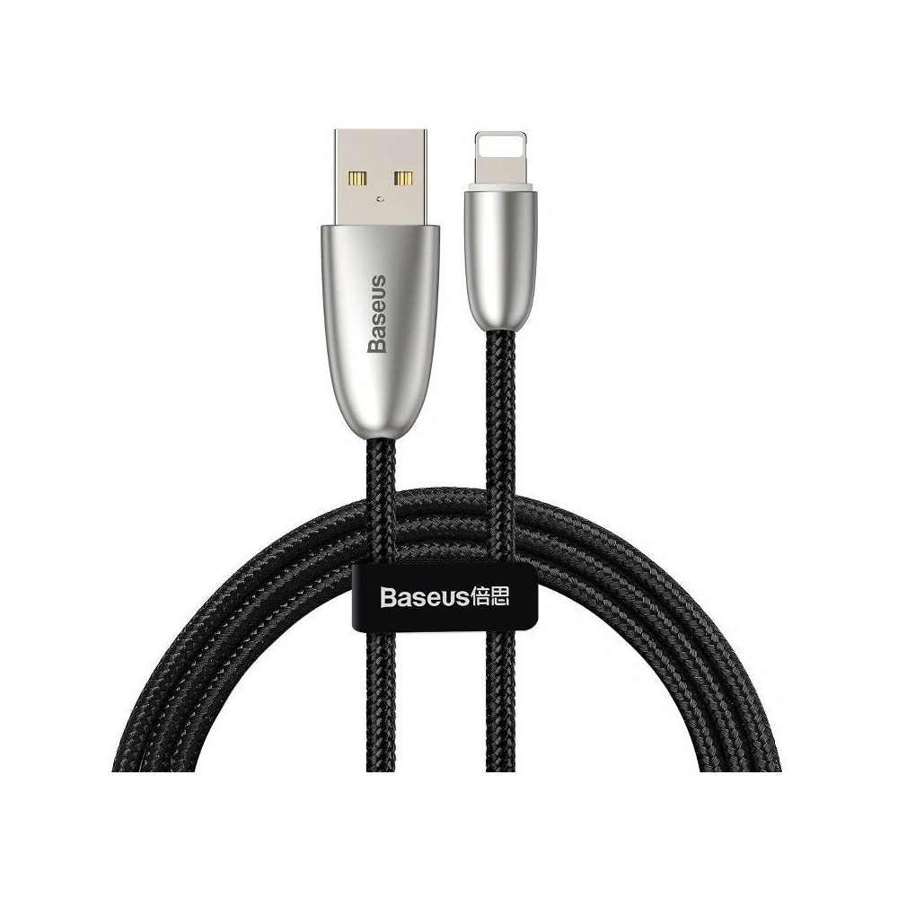 Podświetlany kabel USB Lightning Baseus Torch 2.4A 1m (czarny)