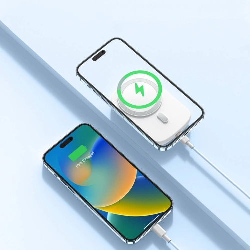 Buy Powerbank with wireless charging Joyroom JR-W030 6000mAh with ring and stand up to 20W white - JYR629 - {ean13} - Home Screen Store Europe