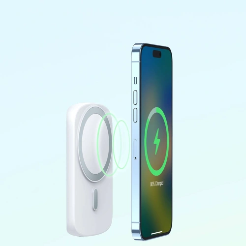 Buy Powerbank with wireless charging Joyroom JR-W030 6000mAh with ring and stand up to 20W white - JYR629 - {ean13} - Home Screen Store Europe