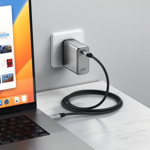 Buy Satechi USB-C / USB-C, USB 4.0, 240W, 40Gbp,s 8K60Hz / 4K120Hz space gray - STH127 - {ean13} - Home Screen Store Europe