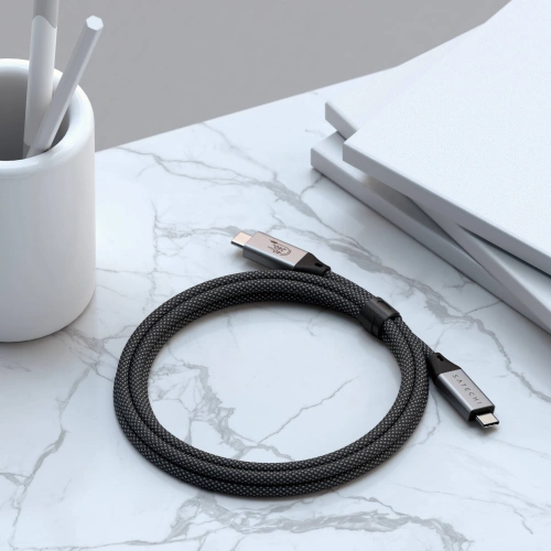 Buy Satechi USB-C / USB-C, USB 4.0, 240W, 40Gbp,s 8K60Hz / 4K120Hz space gray - STH127 - {ean13} - Home Screen Store Europe