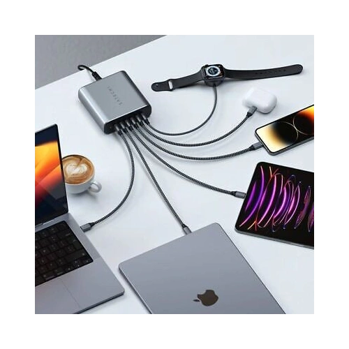 Kup Netzteil Satechi 6-Port 6xUSB-C GaN 200W PD GaN space gray - STH126 - {ean13} - Sklep Home Screen