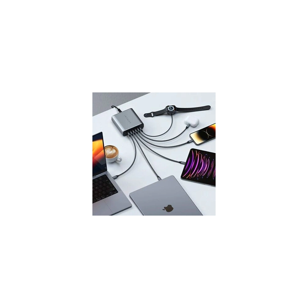 Ładowarka sieciowa Satechi 6-Port 6xUSB-C GaN 200W PD GaN space gray