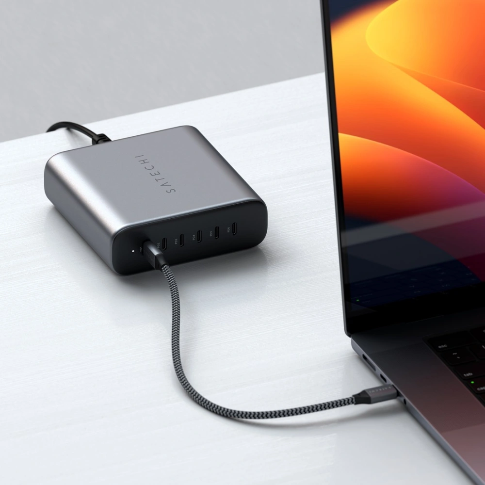 Ładowarka sieciowa Satechi 6-Port 6xUSB-C GaN 200W PD GaN space gray