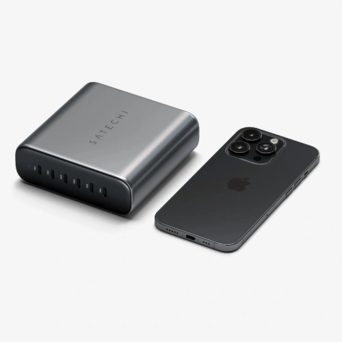 Kup Ładowarka sieciowa Satechi 6-Port 6xUSB-C GaN 200W PD GaN space gray - STH126 - {ean13} - Sklep Home Screen