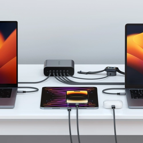 Kup Netzteil Satechi 6-Port 6xUSB-C GaN 200W PD GaN space gray - STH126 - {ean13} - Sklep Home Screen