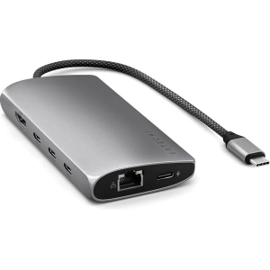 Kup Adapter Satechi USB-C Multiport 8K USB-C / USB-C, HDMI, 3xUSB-A 3.2 Gen 2 10Gbps, USB-A 3.2 Gen 1 5Gbps, SD/TF space grau - STH137 - {ean13} - Sklep Home Screen