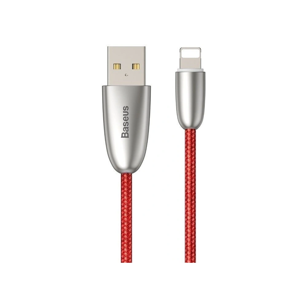 Podświetlany kabel USB Lightning Baseus Torch 2.4A 1m (czerwony)