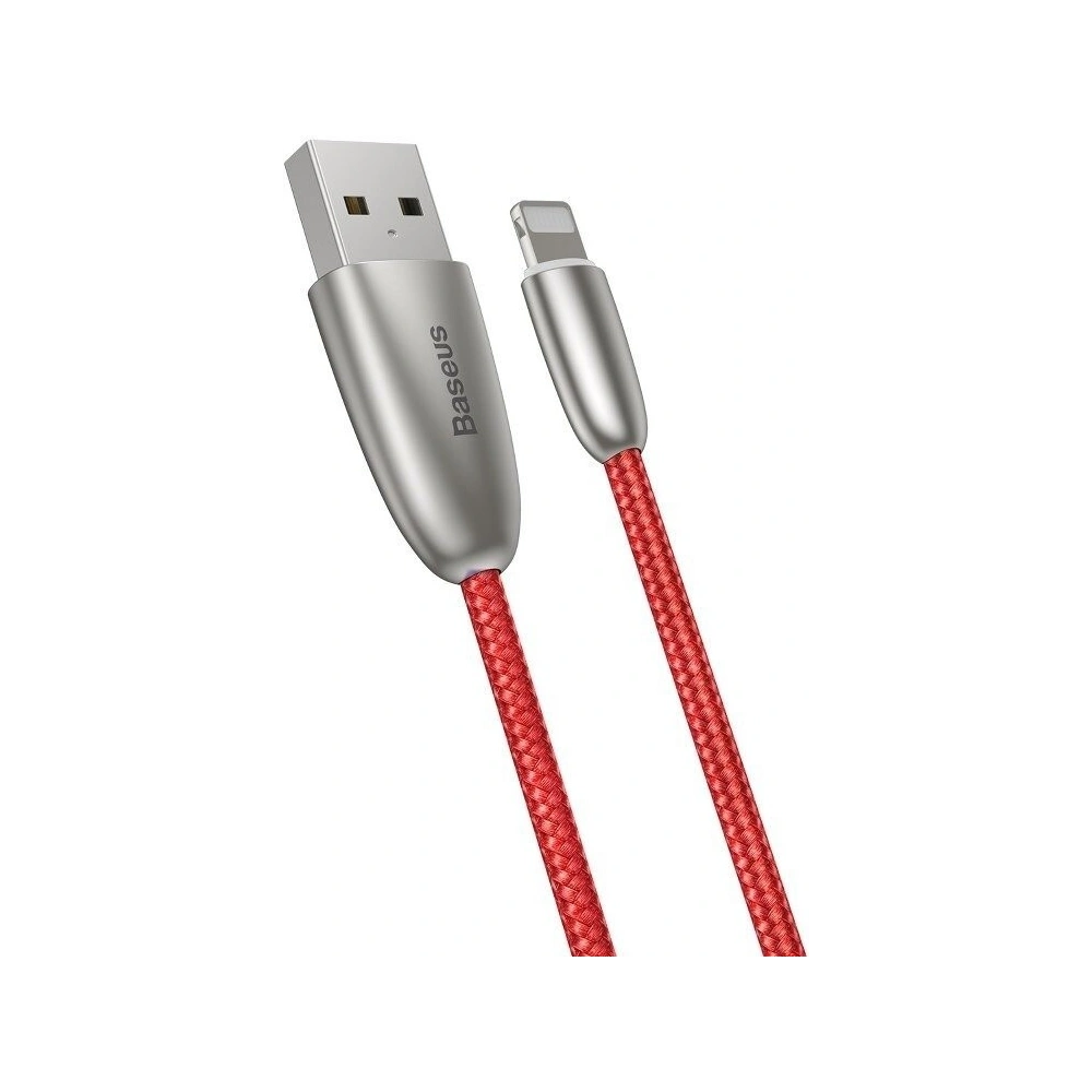 Podświetlany kabel USB Lightning Baseus Torch 2.4A 1m (czerwony)