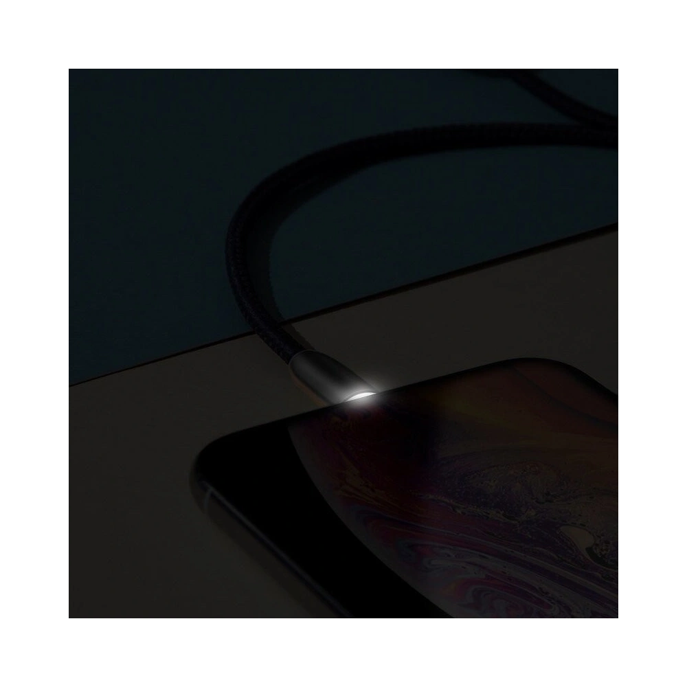 Podświetlany kabel USB Lightning Baseus Torch 2.4A 1m (czerwony)