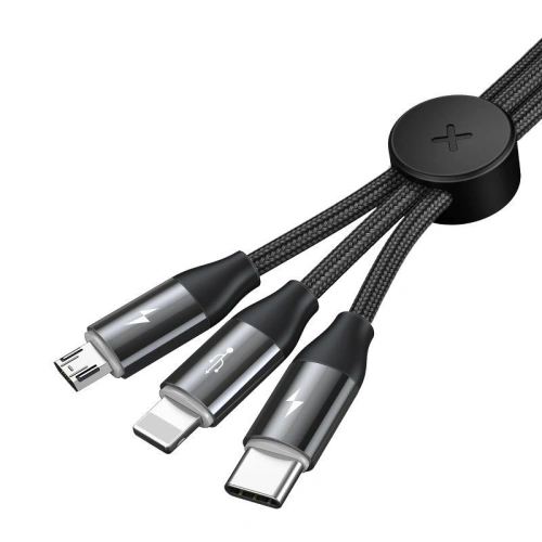 Kup Baseus USB 3-in-1 Kabel Car Co-Sharing Micro / USB-C / Lightning, 3.5A 1m (schwarz) - BSU766BLK - {ean13} - Sklep Home Screen
