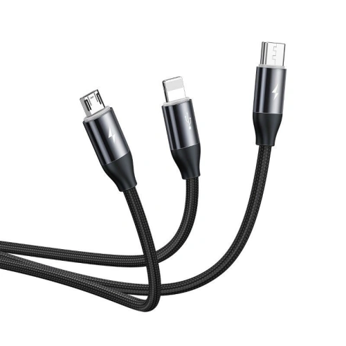 Kup Baseus USB 3-in-1 Kabel Car Co-Sharing Micro / USB-C / Lightning, 3.5A 1m (schwarz) - BSU766BLK - {ean13} - Sklep Home Screen