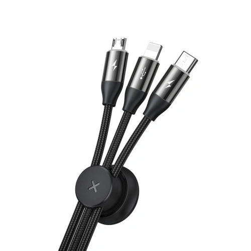 Kup Baseus USB 3-in-1 Kabel Car Co-Sharing Micro / USB-C / Lightning, 3.5A 1m (schwarz) - BSU766BLK - {ean13} - Sklep Home Screen