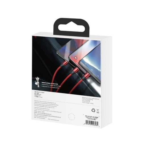Kup Baseus USB 3-in-1 Kabel Car Co-Sharing Micro / USB-C / Lightning, 3.5A 1m (schwarz) - BSU766BLK - {ean13} - Sklep Home Screen