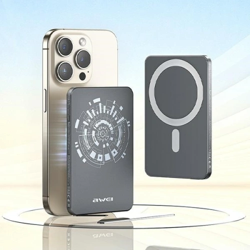 Kup Powerbank magnetyczny AWEI P112K MagSafe 5000mAh szary/grey - AWEI197 - {ean13} - Sklep Home Screen