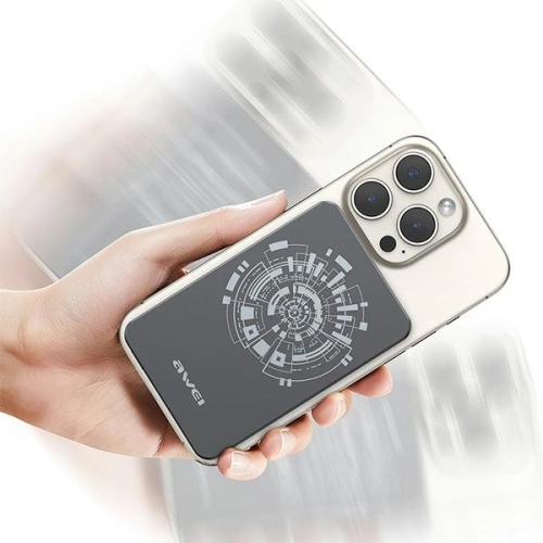 Buy AWEI P112K wireless powerbank MagSafe 5000mAh grey - AWEI197 - {ean13} - Home Screen Store Europe