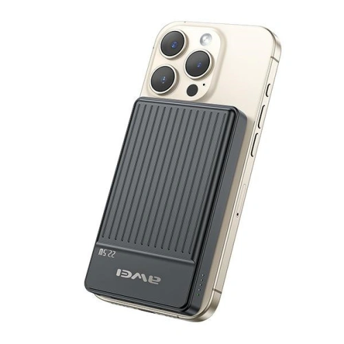 Kup AWEI P33K MagSafe 10000mAh 22.5W mágneses powerbank fekete - AWEI198 - {ean13} - Sklep Home Screen