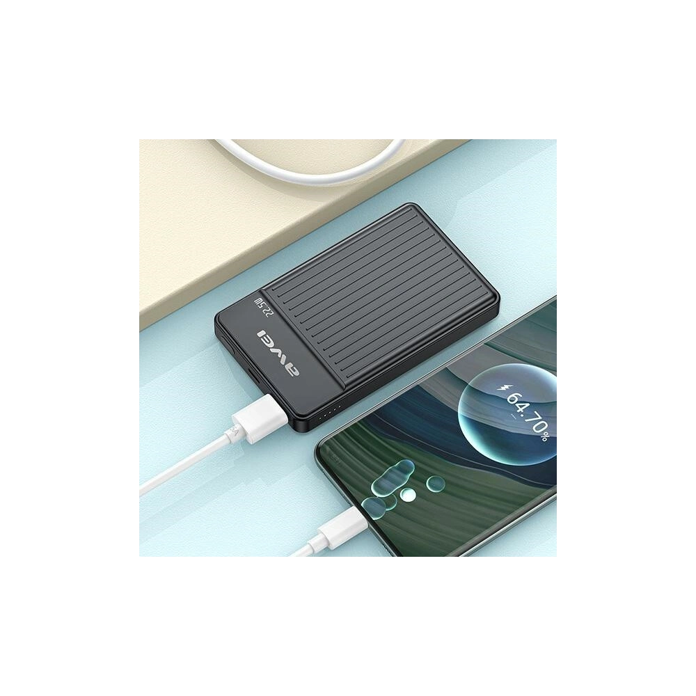 Powerbank magnetyczny AWEI P33K MagSafe 10000mAh 22.5W czarny/black