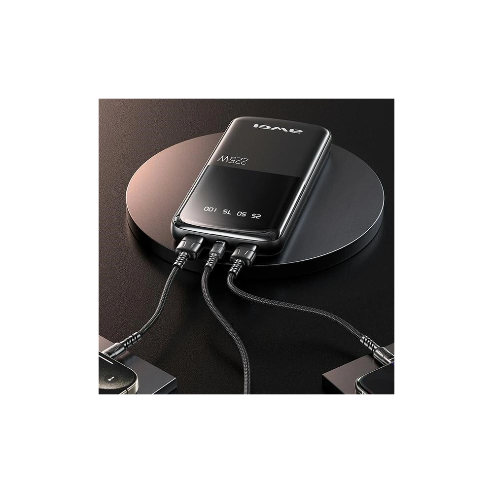 Powerbank AWEI P10K 10000mAh 22.5W czarny/black