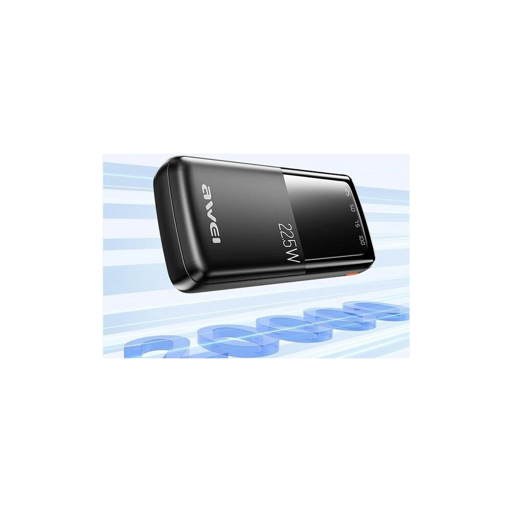 Powerbank AWEI P13K 20000mAh 22.5W Digital Display czarny/black
